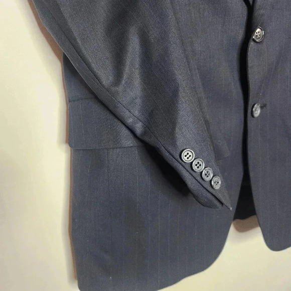 Jos. A. Bank Travelers Collection Suit Set Navy Blue Pin Stripe Pants 32x30 - Picture 6 of 8